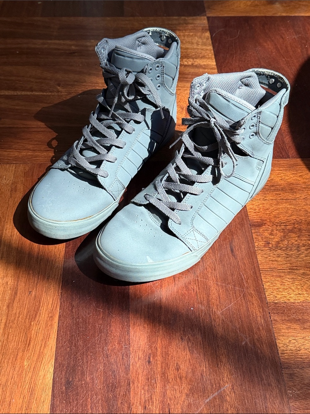 Supra Skytop Gray High-Top Sneakers Gray US 12 Chad Muska - Picture 3 of 10